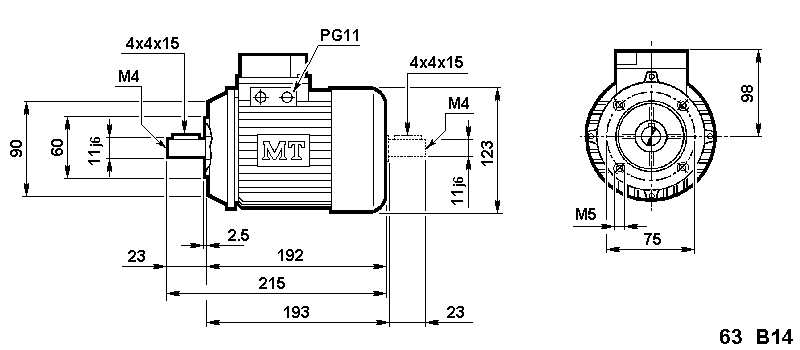 Metric Motor Frame Size Chart